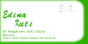 edina kuti business card